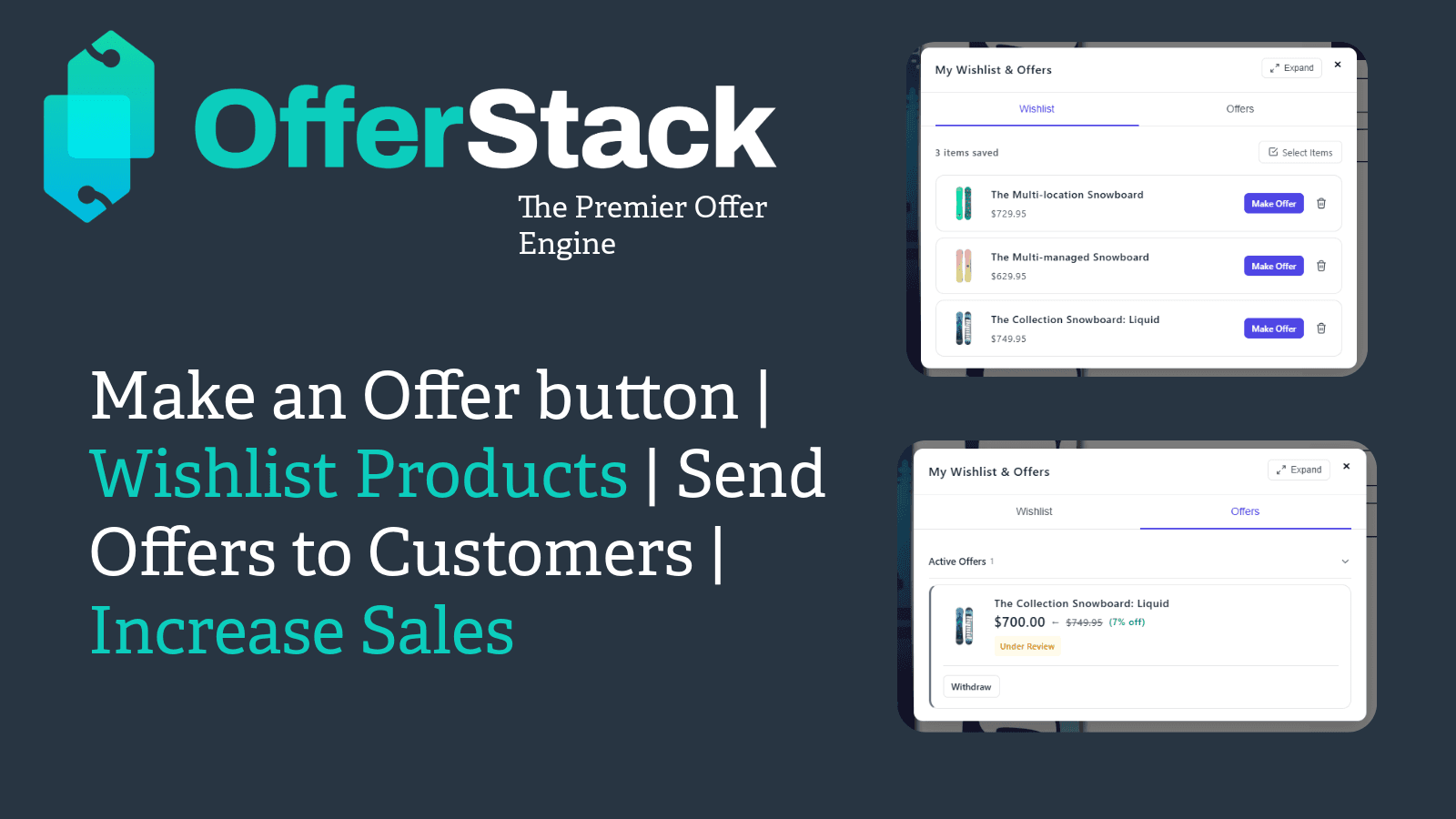 OfferStack storefront 'Make an Offer' experience